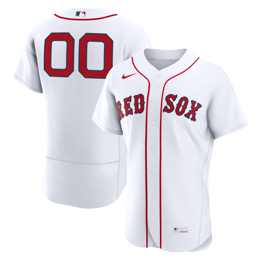 Men's Boston Red Sox Nike White Home Authentic Custom Jersey - Ujersey