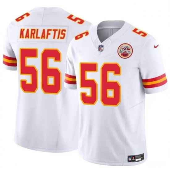 Men's Kansas City Chiefs #56 George Karlaftis White 2024 F.U.S.E Vapor Untouchable Limited Stitched Football Jersey - Ujersey