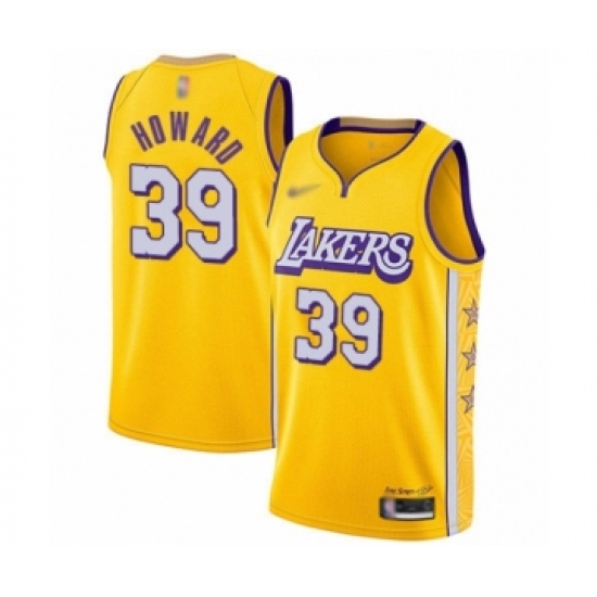 Women's Los Angeles Lakers #42 James Worthy Swingman Gold Basketball Jersey - 2019 20 City Edition - Ujersey