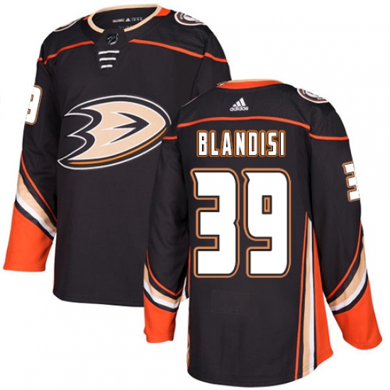 Men's Adidas Anaheim Ducks #39 Joseph Blandisi Authentic Black Home NHL Jersey - Ujersey