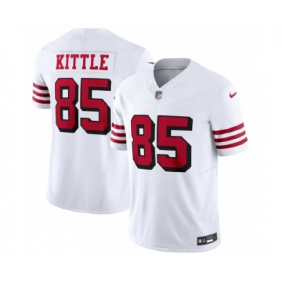 Men's Nike San Francisco 49ers #85 George Kittle New White 2023 F.U.S.E. Vapor Untouchable Limited Stitched Football Jersey - Ujersey