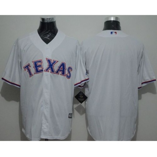 Men's Texas Rangers Blank White New Cool Base Stitched MLB Jersey - Ujersey