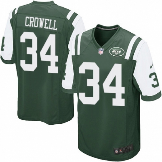 Men's Nike New York Jets #34 Isaiah Crowell Game Green Team Color NFL Jersey - Ujersey