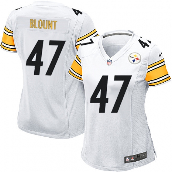 Women's Nike Pittsburgh Steelers #47 Mel Blount Game White NFL Jersey - Ujersey
