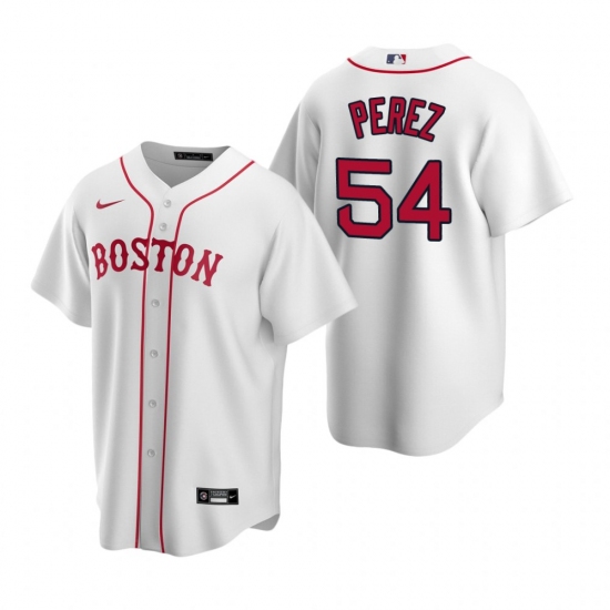 Men's Nike Boston Red Sox #54 Martin Perez White Alternate Stitched Baseball Jersey - Ujersey
