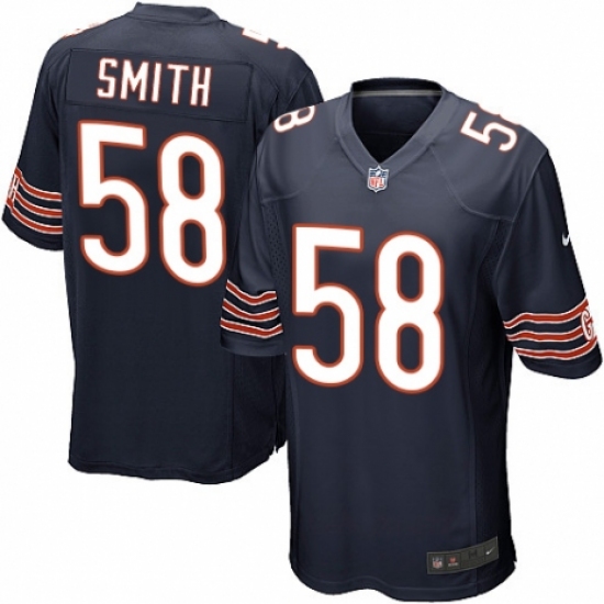 Men's Nike Chicago Bears #58 Roquan Smith Game Navy Blue Team Color NFL Jersey - Ujersey