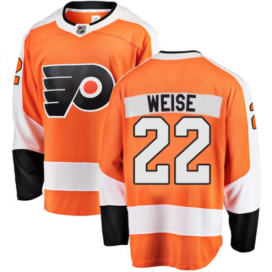Men's Philadelphia Flyers #22 Dale Weise Fanatics Branded Orange Home Breakaway NHL Jersey - Ujersey