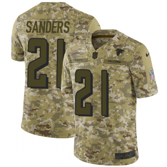 Youth Nike Atlanta Falcons #21 Deion Sanders Limited Camo 2018 Salute to Service NFL Jersey - Ujersey