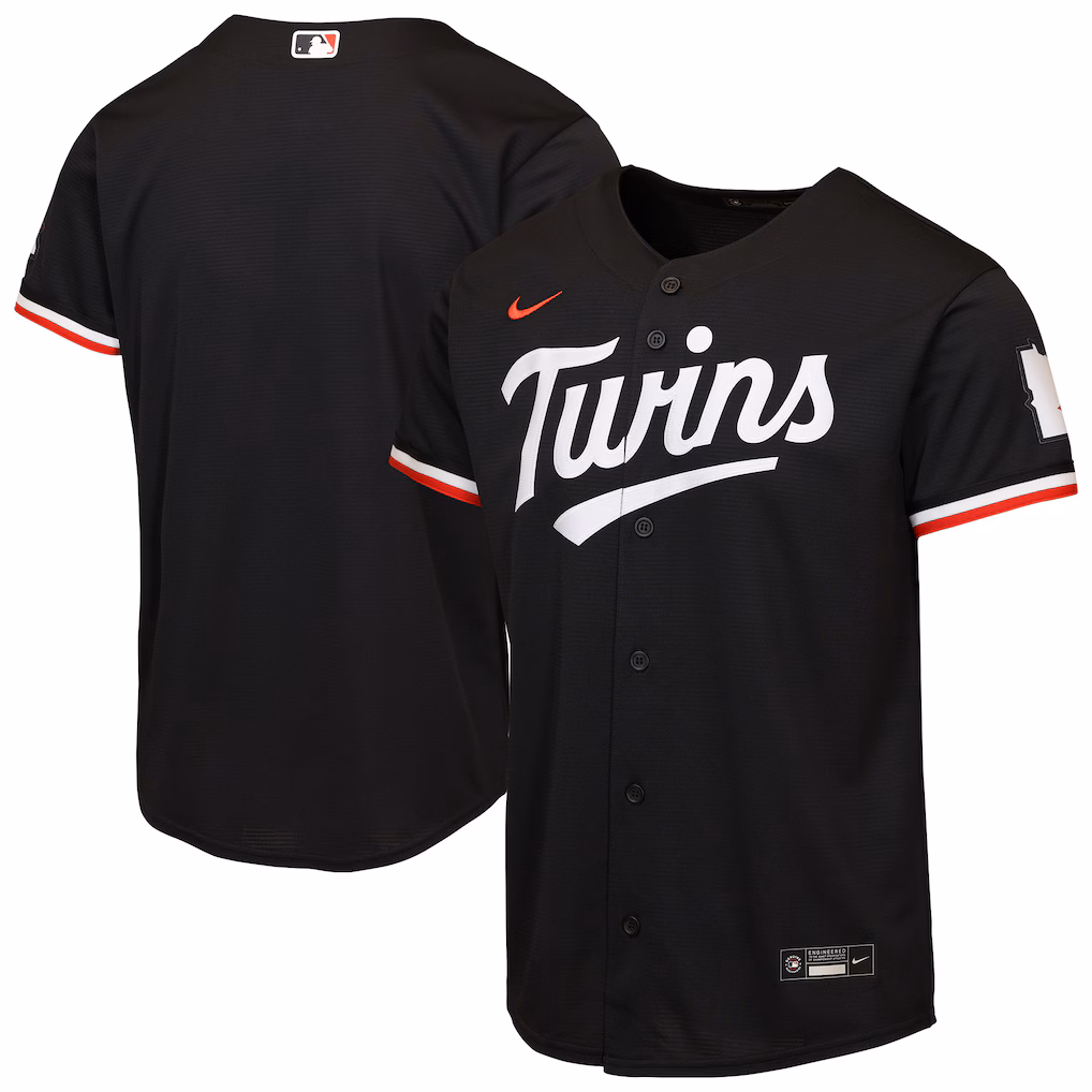 Youth Minnesota Twins Nike Black Alternate 2 Stadium Jersey - ujerseystore