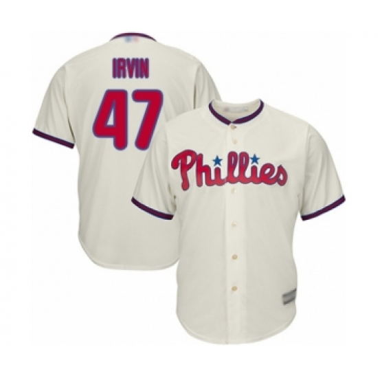Youth Philadelphia Phillies #47 Cole Irvin Authentic Cream Alternate Cool Base Baseball Player Jersey - Ujersey