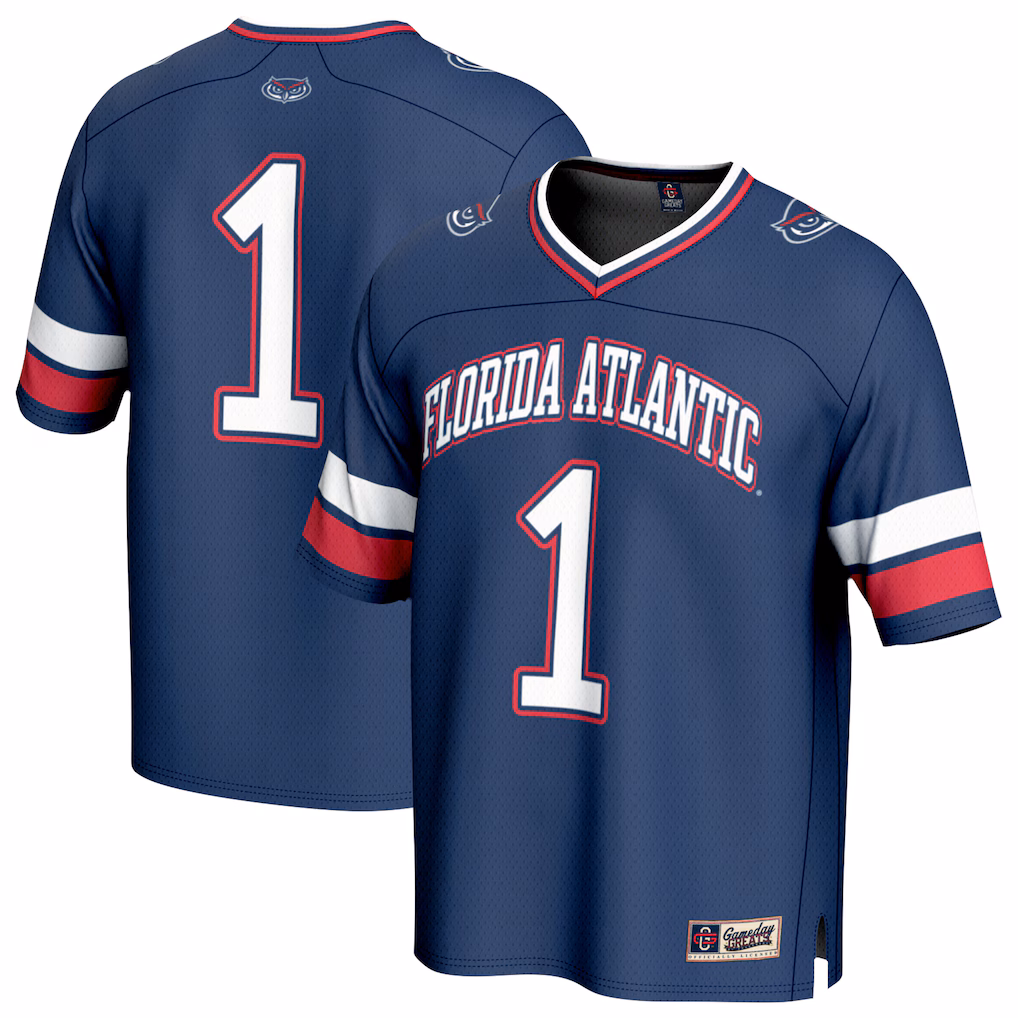 Unisex GameDay Greats #1 Navy Florida Atlantic Owls Lightweight Football Jersey - Ujersey Shop
