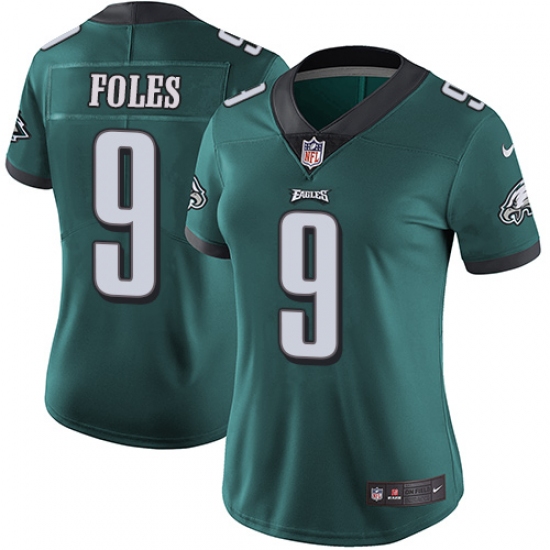 Women's Nike Philadelphia Eagles #9 Nick Foles Midnight Green Team Color Vapor Untouchable Limited Player NFL Jersey - Ujersey