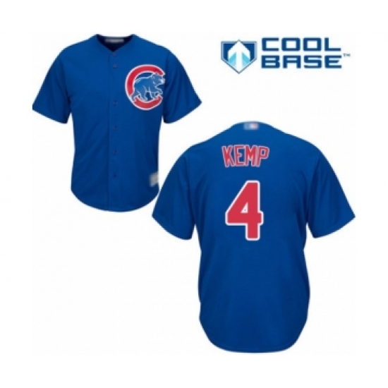 Youth Chicago Cubs #4 Tony Kemp Authentic Royal Blue Alternate Cool Base Baseball Player Jersey - Ujersey