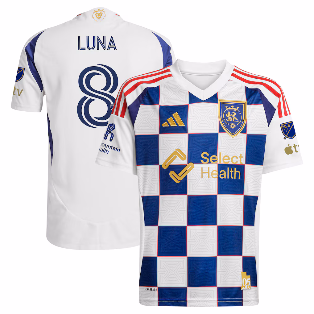 Men's Real Salt Lake Diego Luna adidas White 2025 Grid City On-Field Authentic Jersey - ujerseystore