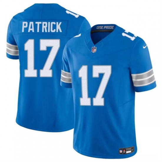 Men's Detroit Lions #17 Tim Patrickn Blue 2024 F.U.S.E. Vapor Limited Football Stitched Jersey - Ujersey