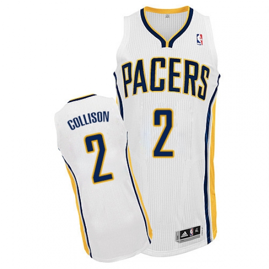 Men's Adidas Indiana Pacers #2 Darren Collison Authentic White Home NBA Jersey - Ujersey