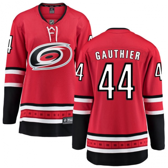 Women's Carolina Hurricanes #44 Julien Gauthier Fanatics Branded Red Home Breakaway NHL Jersey - Ujersey