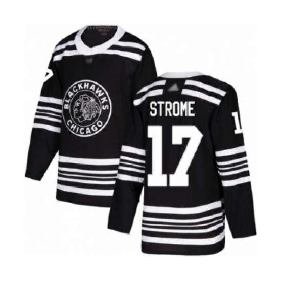 Men's Chicago Blackhawks #17 Dylan Strome Authentic Black Alternate Hockey Jersey - Ujersey