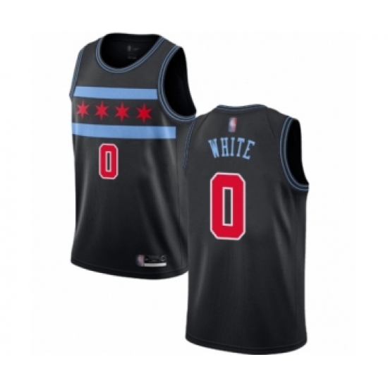 Youth Chicago Bulls #0 Coby White Swingman Black Basketball Jersey - City Edition - Ujersey