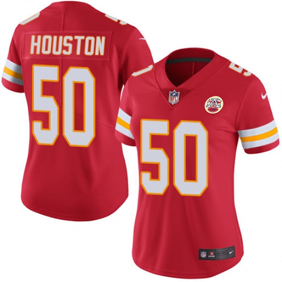 Women's Nike Kansas City Chiefs #50 Justin Houston Red Team Color Vapor Untouchable Limited Player NFL Jersey - Ujersey