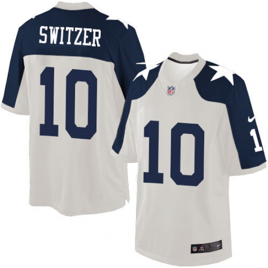 Men's Nike Dallas Cowboys #10 Ryan Switzer Limited White Throwback Alternate NFL Jersey - Ujersey