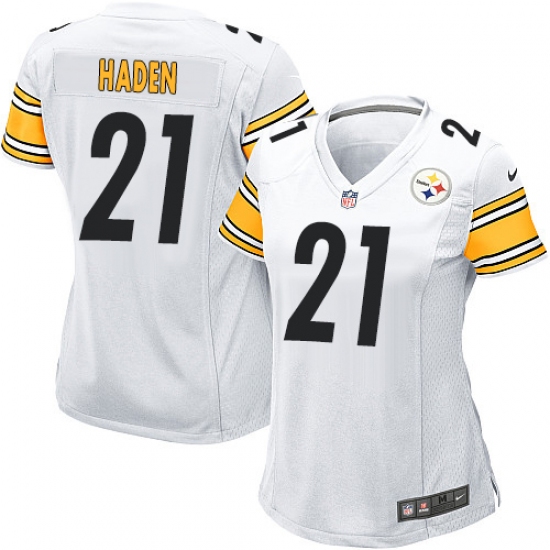 Women's Nike Pittsburgh Steelers #21 Joe Haden Game White NFL Jersey - Ujersey