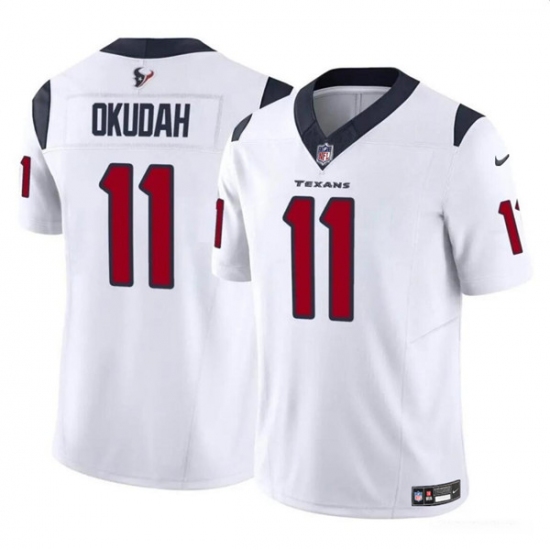 Youth Houston Texans #11 Jeff Okudah White 2024 F.U.S.E. Vapor Untouchable Limited Football Stitched Jersey - Ujersey
