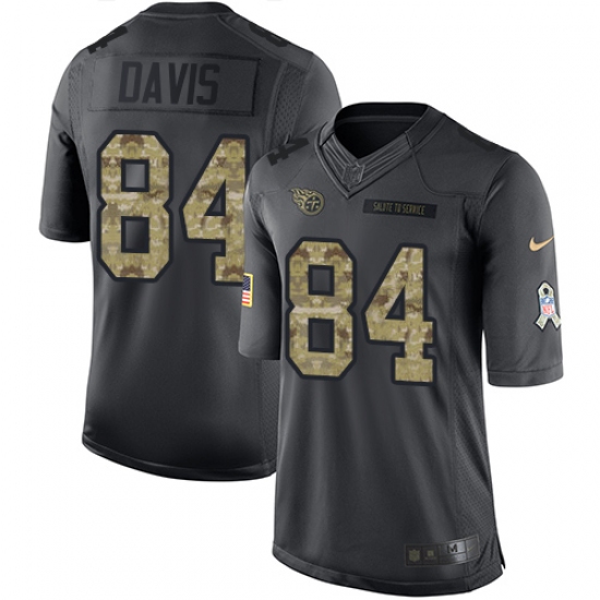 Men's Nike Tennessee Titans #84 Corey Davis Limited Black 2016 Salute to Service NFL Jersey - Ujersey