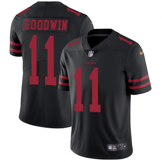 Men's Nike San Francisco 49ers #11 Marquise Goodwin Black Vapor Untouchable Limited Player NFL Jersey - Ujersey