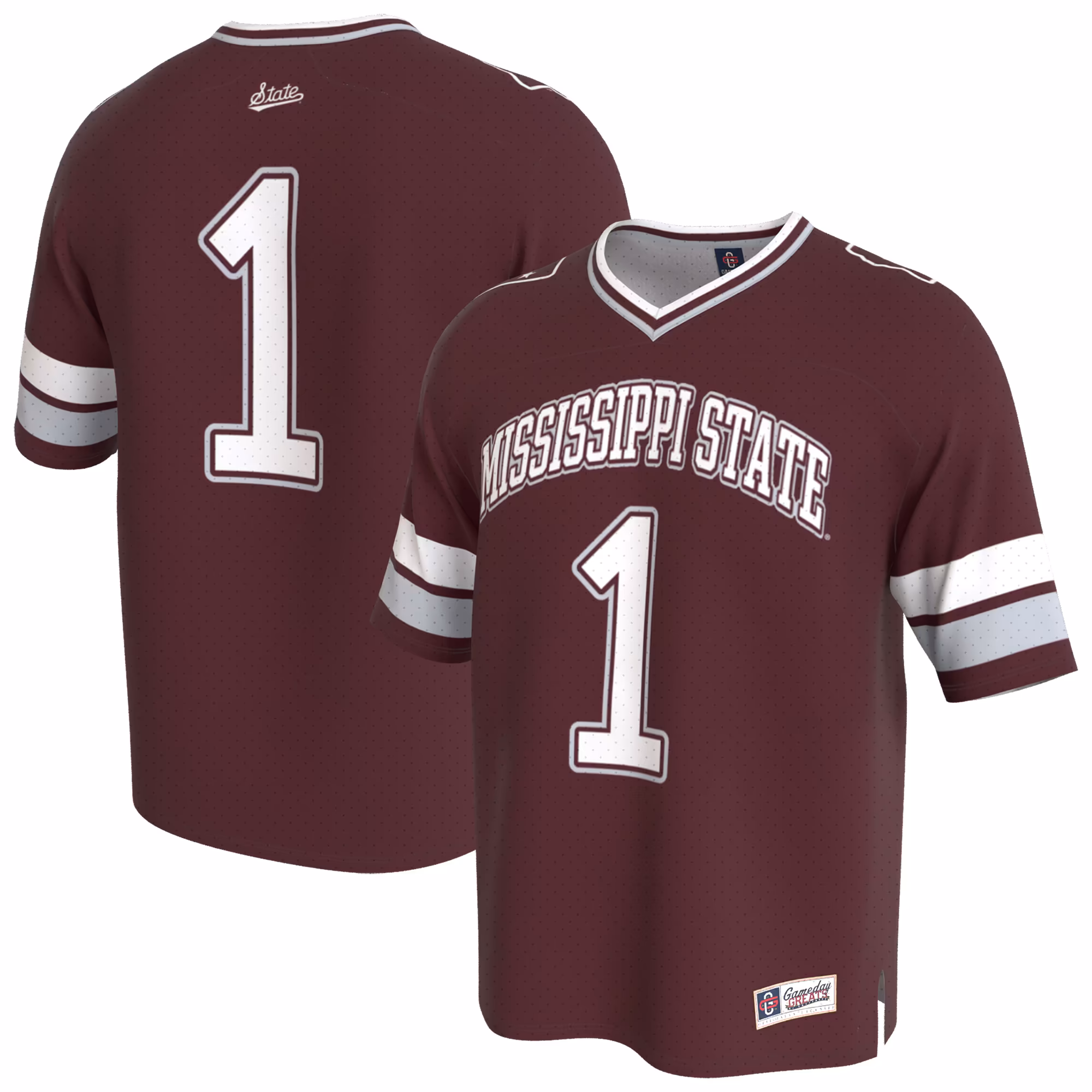 Youth GameDay Greats Maroon Mississippi State Bulldogs Lightweight Collegiate Football Fashion Jersey - U-jersey