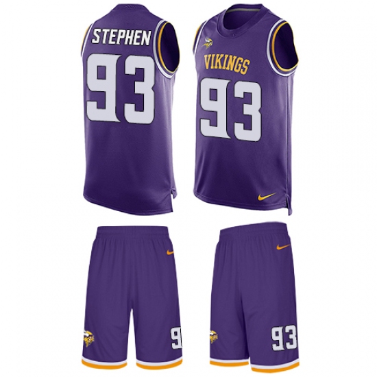 Men's Nike Minnesota Vikings #93 John Randle Limited Purple Tank Top Suit NFL Jersey - Ujersey
