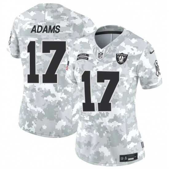 Women's Las Vegas Raiders #17 Davante Adams 2024 F.U.S.E Arctic Camo Salute To Service Limited Stitched Jersey(Run Small) - Ujersey