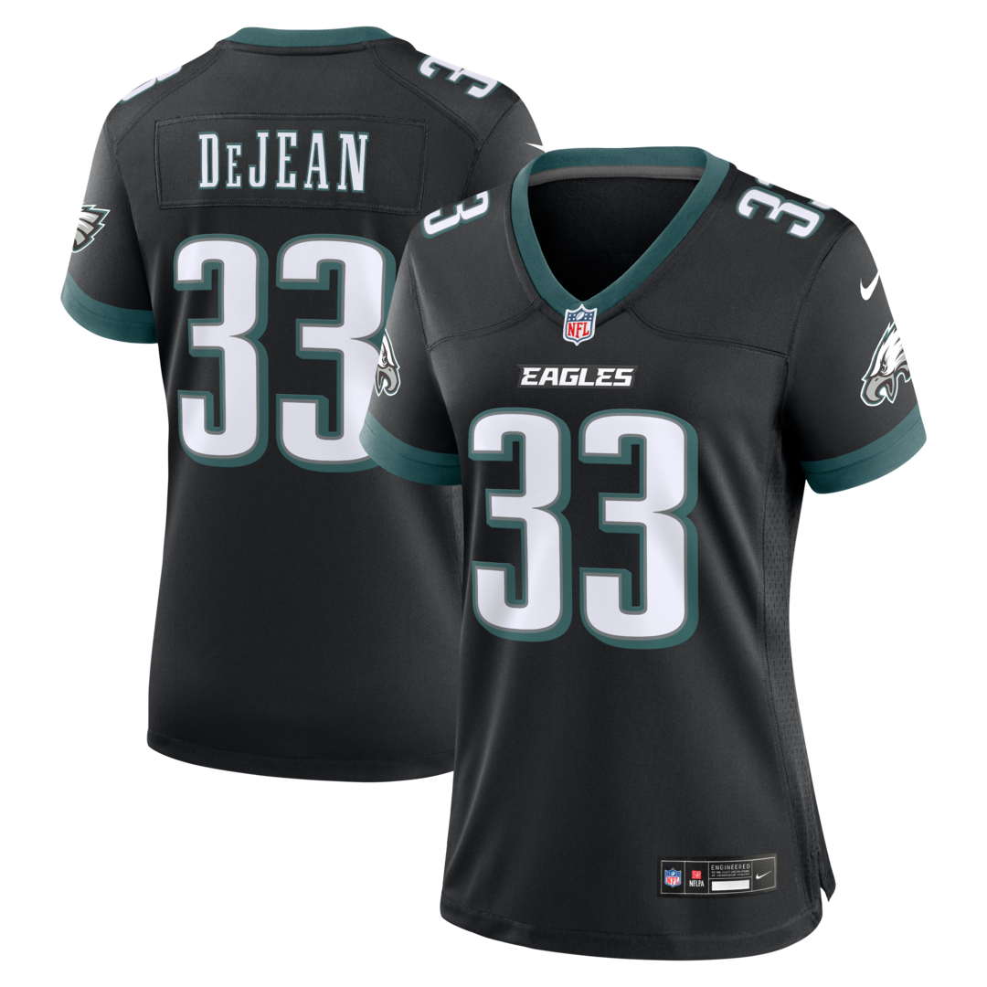 Women's Philadelphia Eagles Cooper DeJean Nike Black Alternate Game Jersey - Ujersey