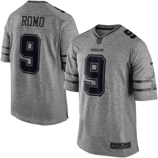 Men's Nike Dallas Cowboys #9 Tony Romo Limited Gray Gridiron NFL Jersey - Ujersey