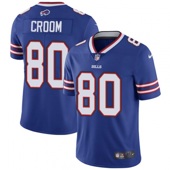 Youth Nike Buffalo Bills #80 Jason Croom Royal Blue Team Color Vapor Untouchable Limited Player NFL Jersey - Ujersey