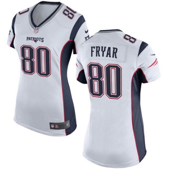 Women's Nike New England Patriots #80 Irving Fryar Game White NFL Jersey - Ujersey