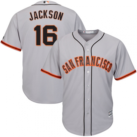 Youth Majestic San Francisco Giants #16 Austin Jackson Replica Grey Road Cool Base MLB Jersey - Ujersey