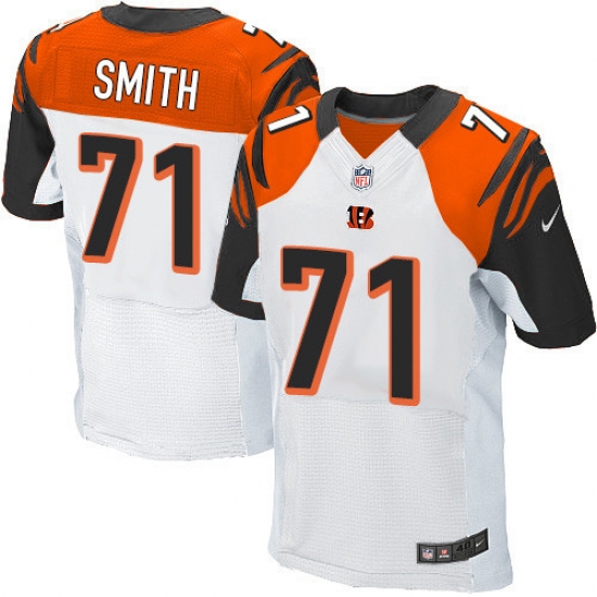 Men's Nike Cincinnati Bengals #71 Andre Smith Elite White NFL Jersey - Ujersey