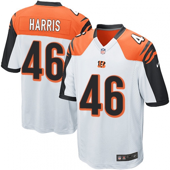 Men's Nike Cincinnati Bengals #46 Clark Harris Game White NFL Jersey - Ujersey