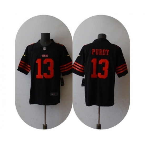 Men's San Francisco 49ers #13 Brock Purdy Black Vapor Untouchable Limited Stitched Jersey