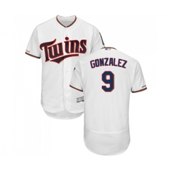 Men's Minnesota Twins #9 Marwin Gonzalez White Home Flex Base Authentic Collection Baseball Jersey - Ujersey