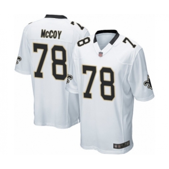 Men's New Orleans Saints #78 Erik McCoy Game White Football Jersey - Ujersey