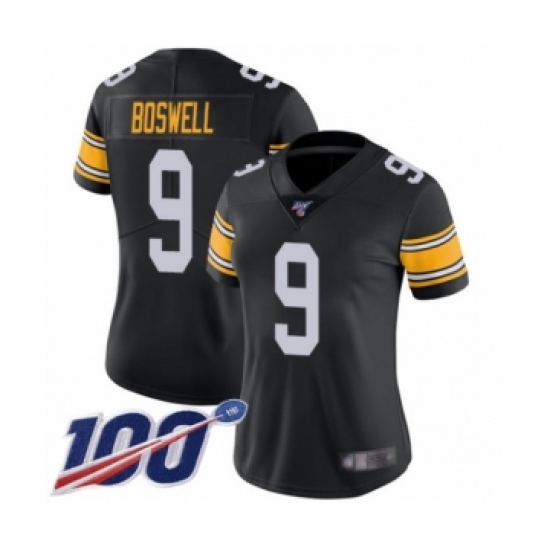 Women's Pittsburgh Steelers #9 Chris Boswell Black Alternate Vapor Untouchable Limited Player 100th Season Football Jersey - Ujersey