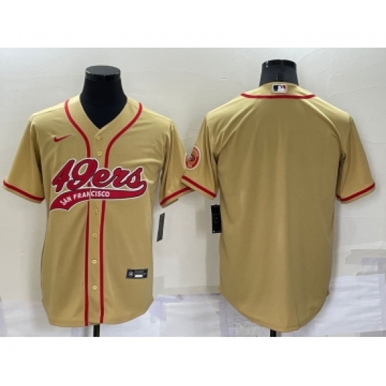 Men's San Francisco 49ers Blank Gold Stitched MLB Cool Base Nike Baseball Jersey - Ujersey