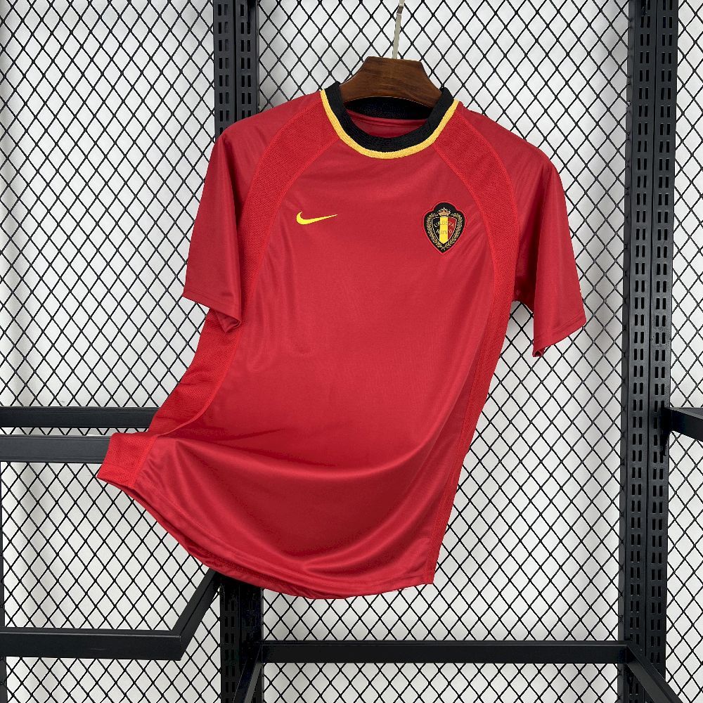 Belgium Retro Soccer Jersey Home Custom Shirt 2000 - ujerseystore