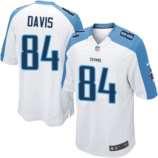 Men's Nike Tennessee Titans #84 Corey Davis Game White NFL Jersey - Ujersey