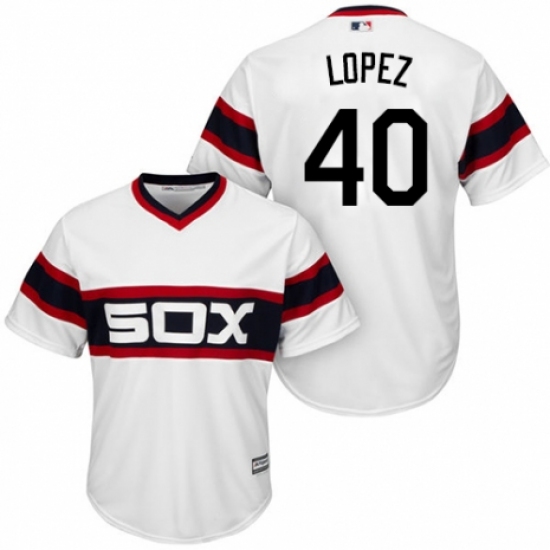 Youth Majestic Chicago White Sox #40 Reynaldo Lopez Replica White 2013 Alternate Home Cool Base MLB Jersey - Ujersey