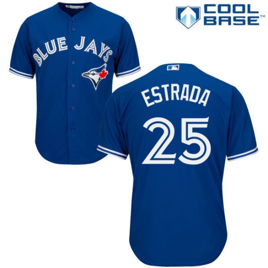 Men's Majestic Toronto Blue Jays #25 Marco Estrada Replica Blue Alternate MLB Jersey - Ujersey