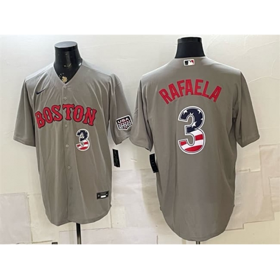 Men's Boston Red Sox #3 Ceddanne Rafaela Gray 2026 USA 250 Fourth of July Home Stitched Baseball Jersey - Ujersey