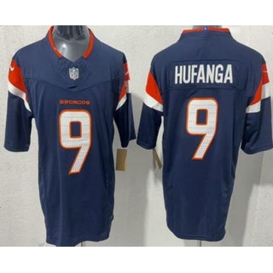 Men's Denver Broncos #9 Talanoa Hufanga Limited Navy FUSE Vapor Jersey - Ujersey